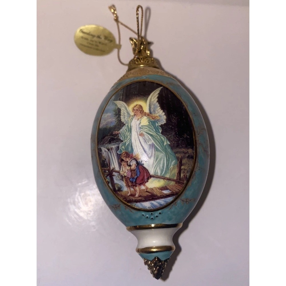 Bradford Editions Heirloom Ornaments 'Someone to Watch Over Me" Angels Porcelain